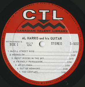 Al harris and his guitar ctl 5032 label 01