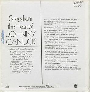 Johnny canuck songs from the heart of back