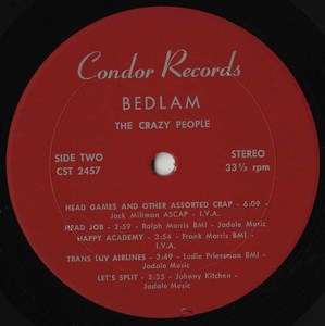 The crazy people   bedlam label 02