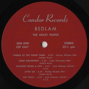 The crazy people   bedlam label 01