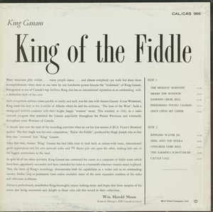 78 king ganam king of the fiddle %28reissue%29 back