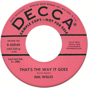 Hal willis thats the way it goes decca
