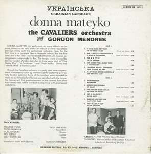 Donna mateyko   the cavaliers orchestra and gordon mendres back