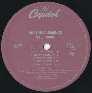 Burton cummings plus signs label 02