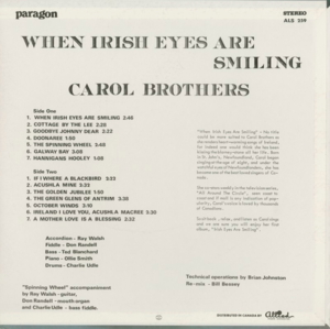 Carol brothers %e2%80%93 when irish eyes are smiling back clipped