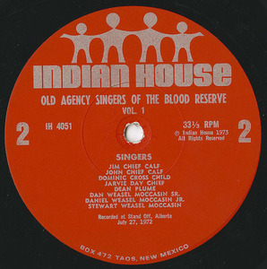 Old agency singers of the blood reserve   volume one label 02
