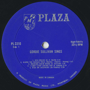Gordie sullivan   sings label 01