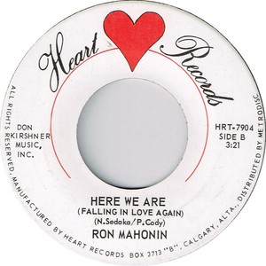 Ron mahonin here we are falling in love again heart