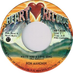 Ron mahonin write you a love song heart