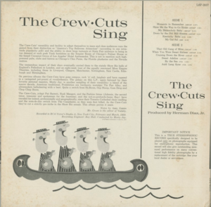 Crew cuts   sing back