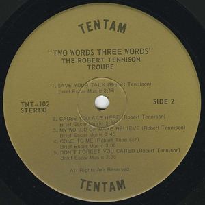 Robert tennison troupe   two words  three words label 02
