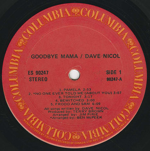 Dave nicol goodbye mama label 01
