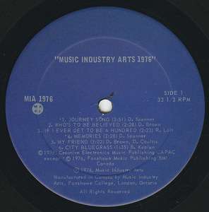 Va music industry arts 1976 label 01