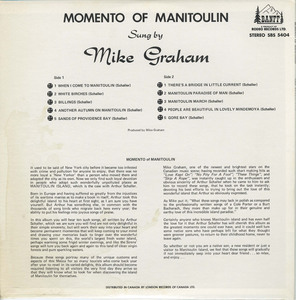 Mike graham   momento of manitoulin back
