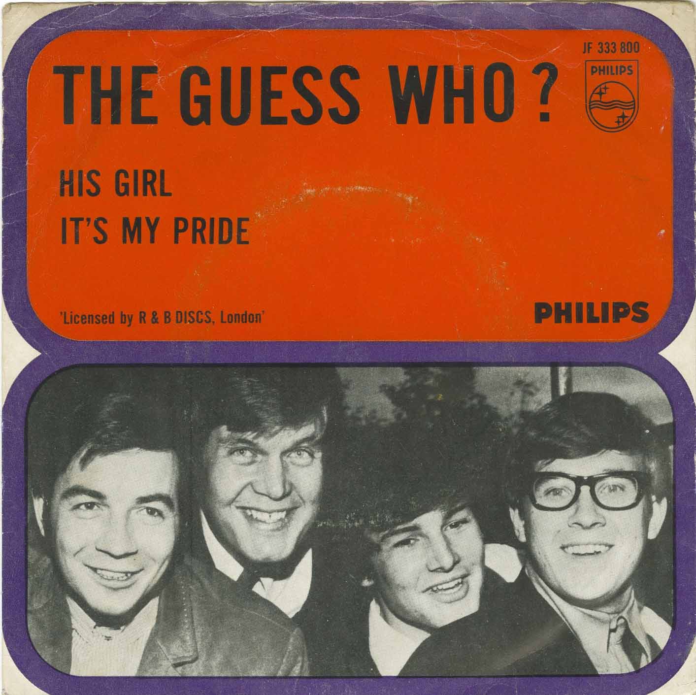 Guess Who - His Girl b/w It's My Pride (picture sleeve)