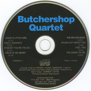 Cd butcher shop quartet   bsq cd