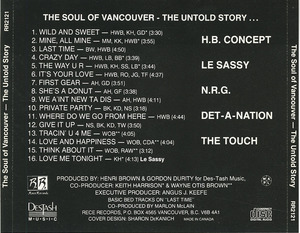 Cd va soul of vancouver  the untold story inlay