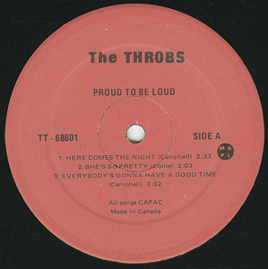 Throbs   proud to be loud label 01