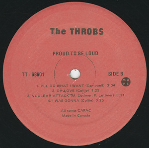 Throbs   proud to be loud label 02
