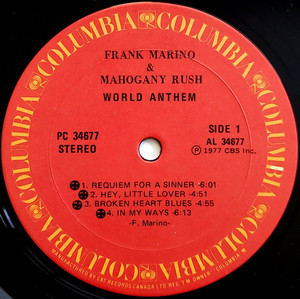 Mahogany rush   world anthem vinyl %282%29