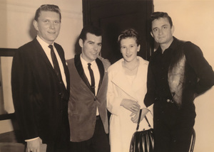 Bud roberts and his wife  johnny cash and tommy hunter