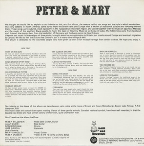 Peter   mary   and friends back