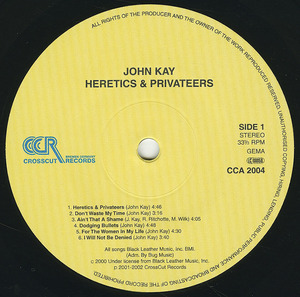 John kay   heretics   privateers label 01