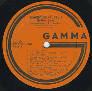 Robert charlebois   quebec love label 02
