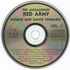 Cd the alexandrov red army chorus and dance ensemble vol .1 cd