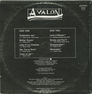 Avalon   voice of life %28black cover%29 back