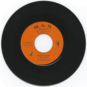 Savage brown   nobody there bw nothing you don%e2%80%99t know vinyl 01