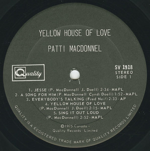 Patti macdonnell   yellow house of love label 01