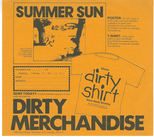 45 dirty shirts   summer sun bw bad times insert single sided