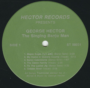 George hector   the singing banjoman label 01