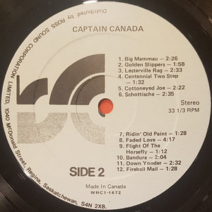 Sklar  brian   captain canada   legendary sons of the golden west %283%29