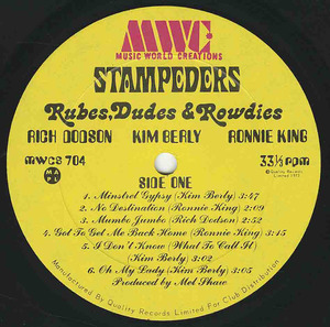 Stampeders   rubes  dudes   rowdies label 01