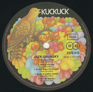 Jack grunsky   st 1971 label 02