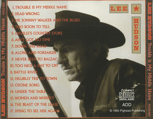 Cd lee hudson   trouble is my middle name inlay