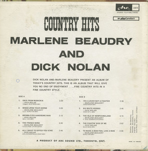 Marlene beaudry and dick nolan   country hits back