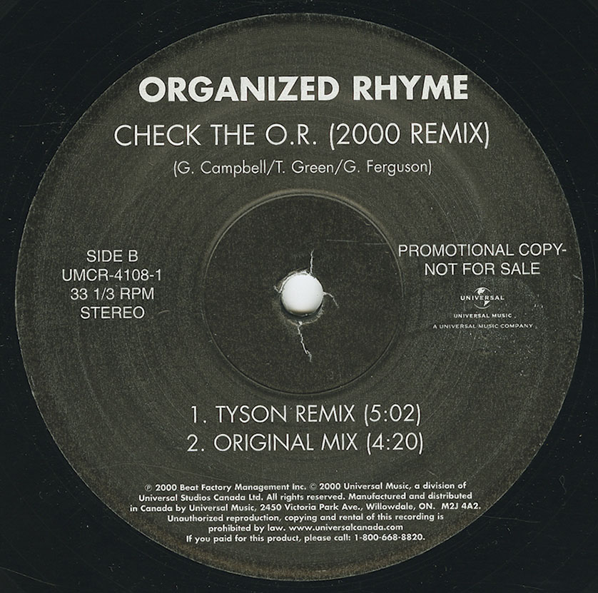 洋楽 ORGANIZED RHYME Organized Rhyme - Huh!? Stiffenin' Against The Wall 5/5
