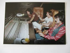 Sundown recorders recording session with wes dakus  howard steele and gerry dere. c. 1977.
