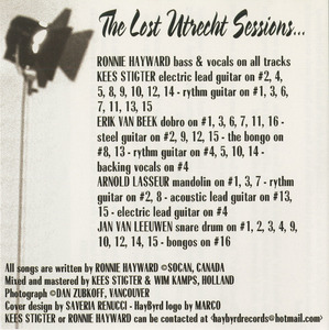 Cd hayward  ronnie   the lost utrecht sessions back