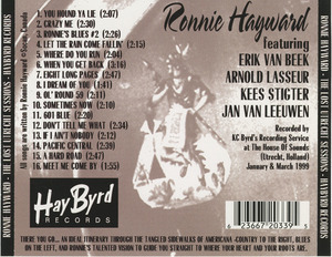 Cd hayward  ronnie   the lost utrecht sessions inlay