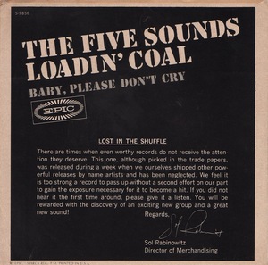 Five sounds   loadin' coal bw baby please don't cry %281%29