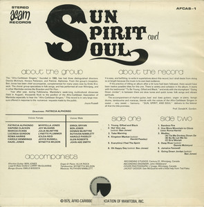 Afro caribbean singers   sun spirit and soul back