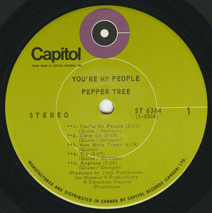 Pepper tree   you're my people label 01