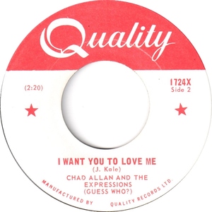 Chad allan and the expressions guess who tossin and turnin 1965 b