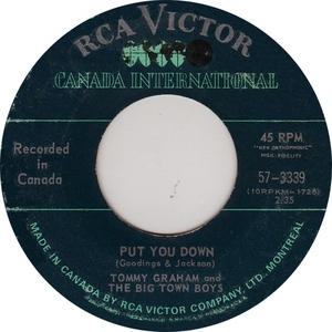 Tommy graham and the big town boys put you down rca victor canada international a