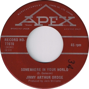 Jimmy arthur ordge somewhere in your world apex biii