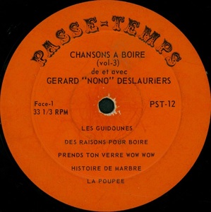Deslauriers g%c3%a9rard chansons %c3%a0 boire originales non censur%c3%a9es 1965 disque face a